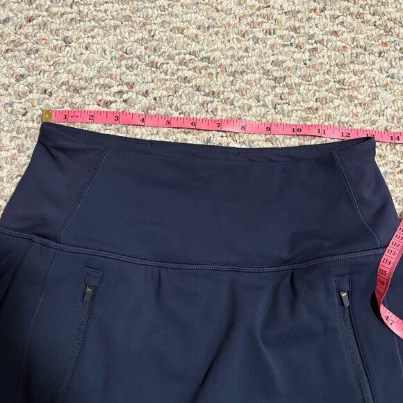 Athleta Fairway High Rise Golf 18" Skort Built in Shorts Navy Blue- Size XS - Picture 12 of 14